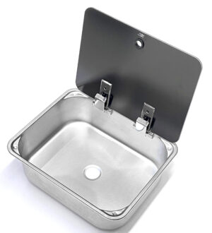 CAN RECTANGULAR SINK WITH GLASS LID LR1375