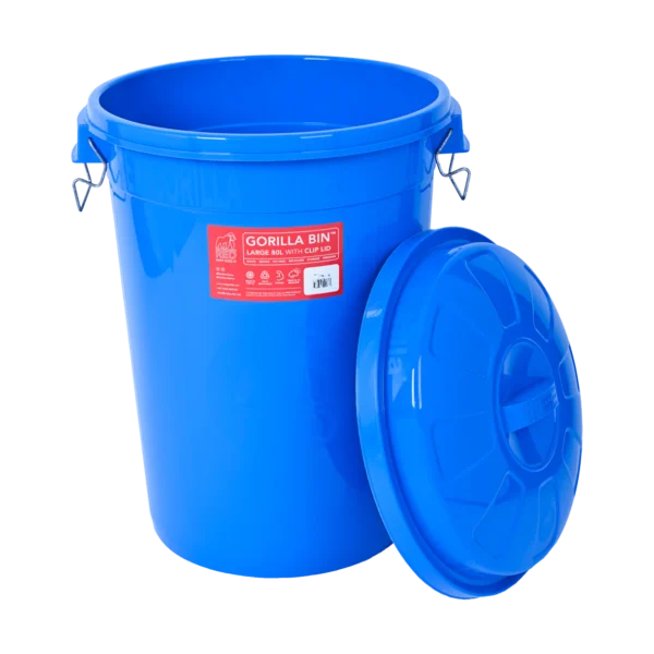 Gorilla Bin 80L Bin with Clip Lid